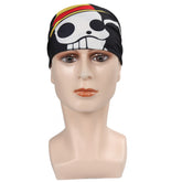 Anime One piece Luffy Black Skull Scarf Hat Cosplay Accessories Halloween Carnival Props